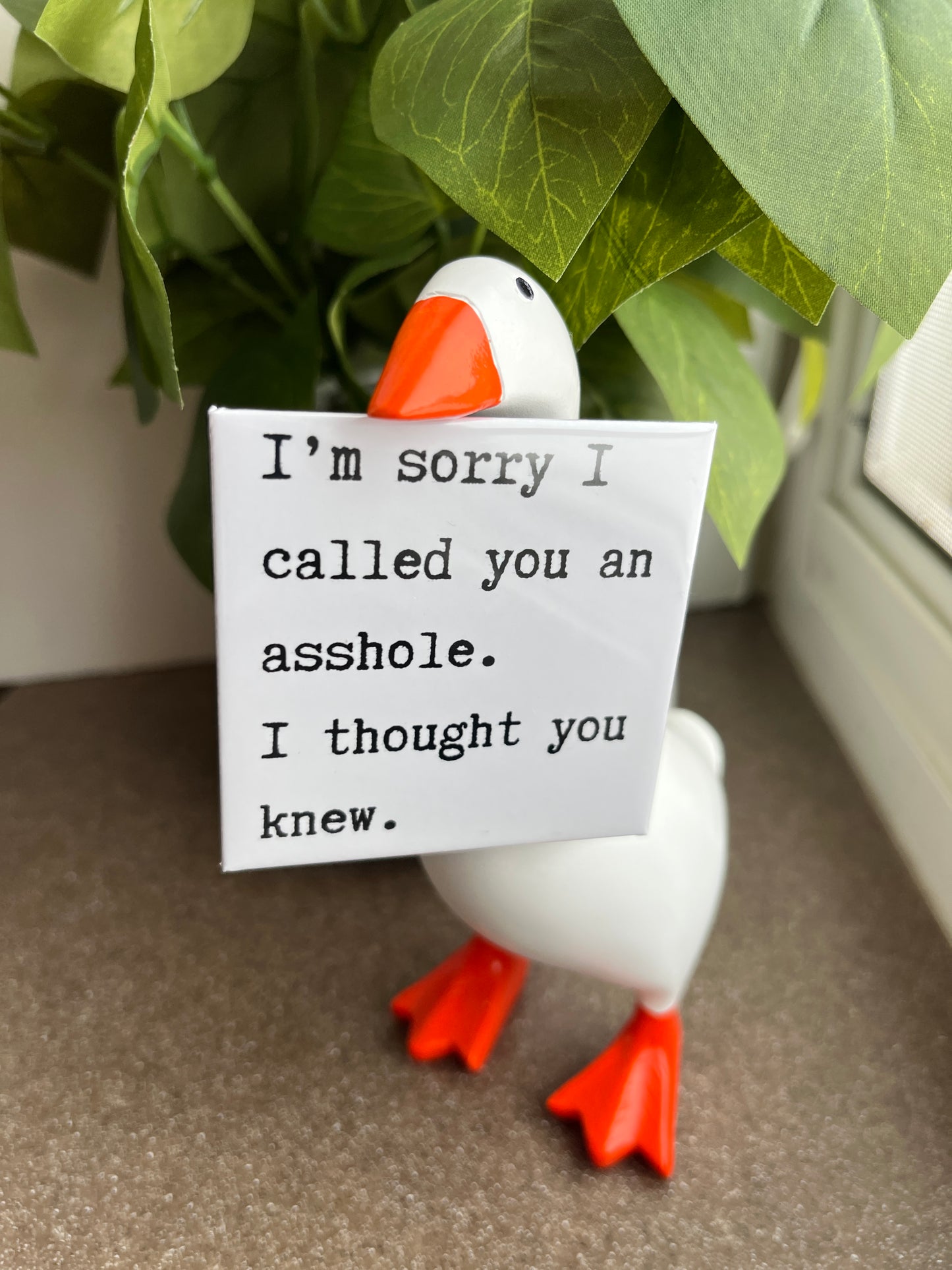 I'm Sorry I Called You An A-hole 2.5" Square Magnet