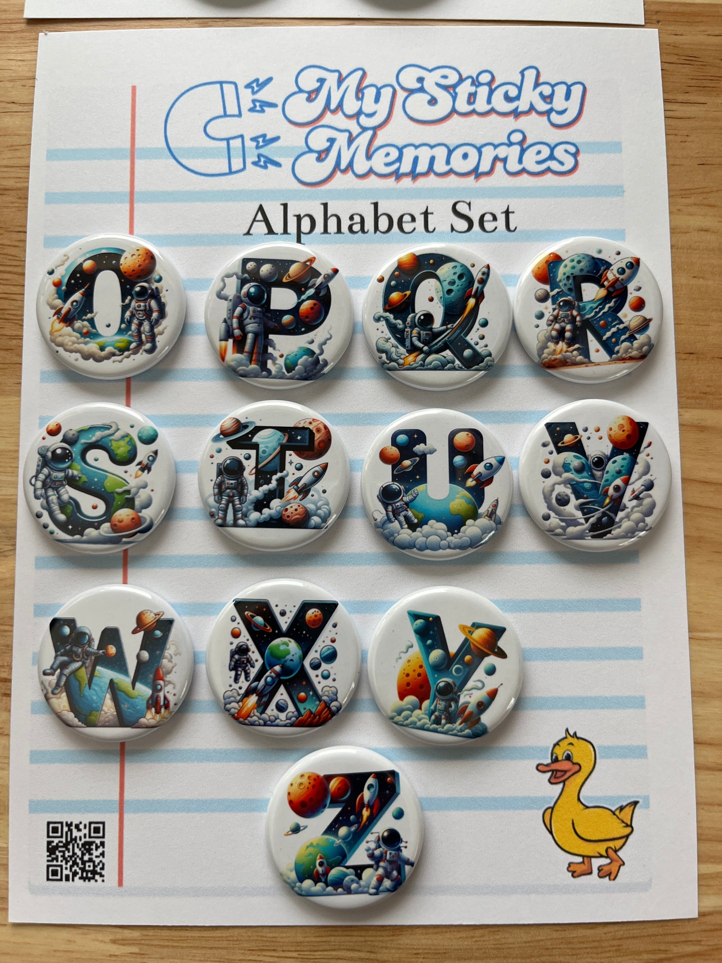 Astronaut Alphabet Set 1.25โ Magnets ๐ง๐ปโ๐