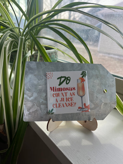 Do Mimosas Count As A Juice Cleanse 2.5" Square Magnet