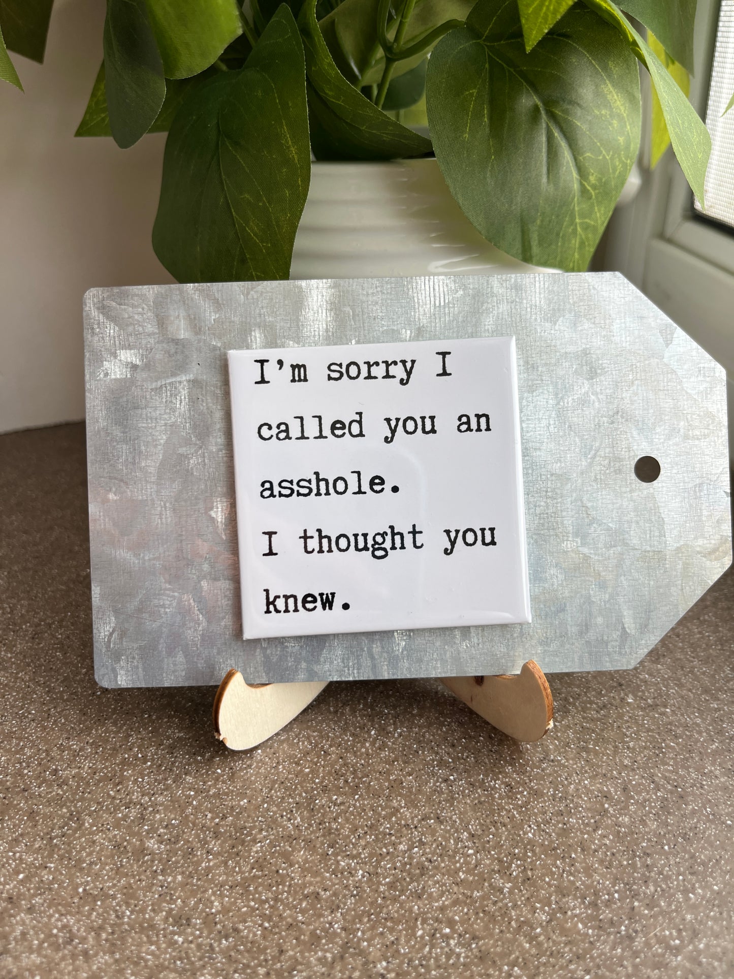 I'm Sorry I Called You An A-hole 2.5" Square Magnet