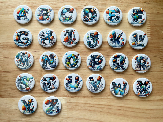Astronaut Alphabet Set 1.25” Magnets 🧑🏻‍🚀