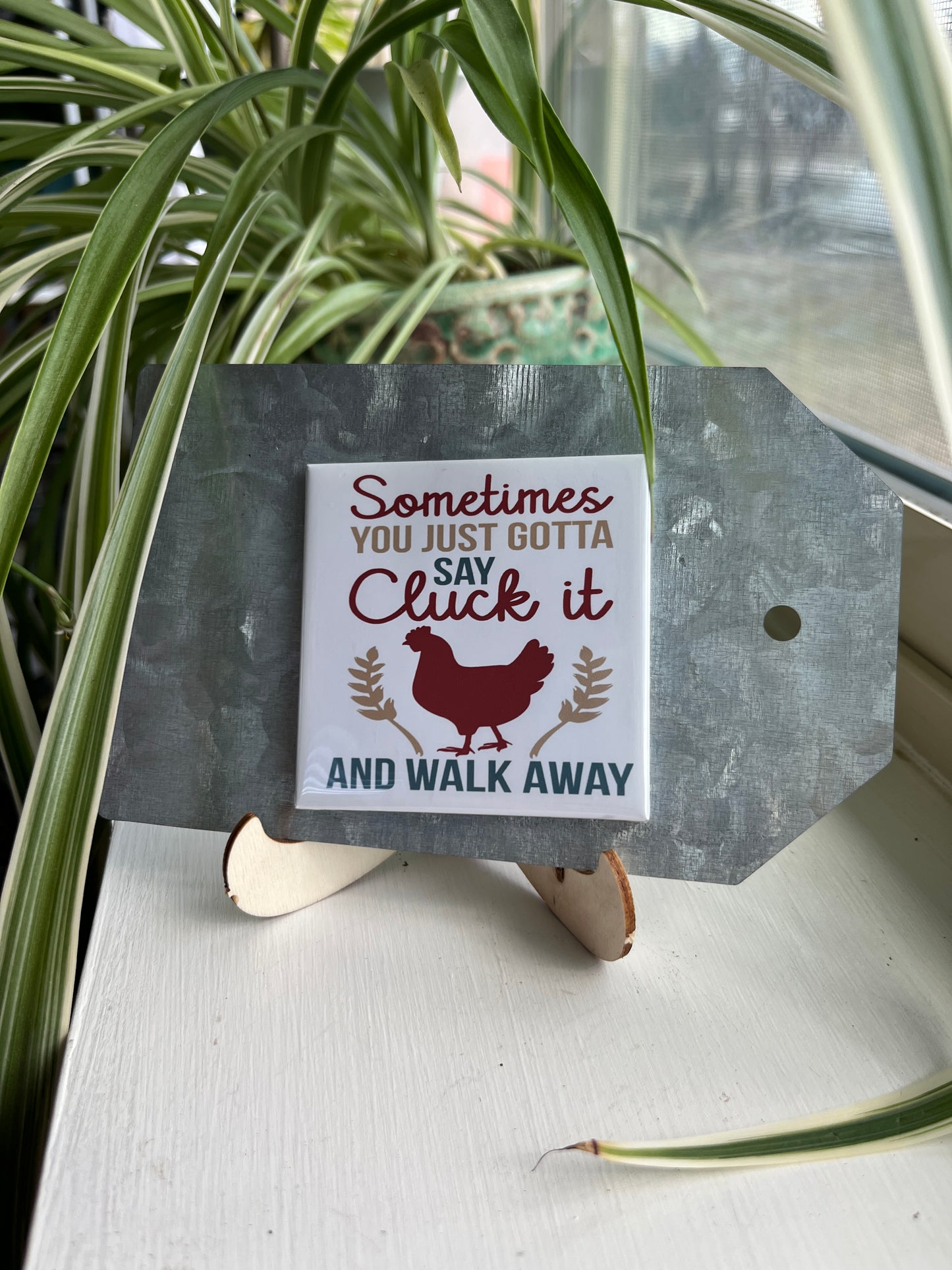 Sometimes You Just Gotta Say Cluck It 2.5" Square Magnet