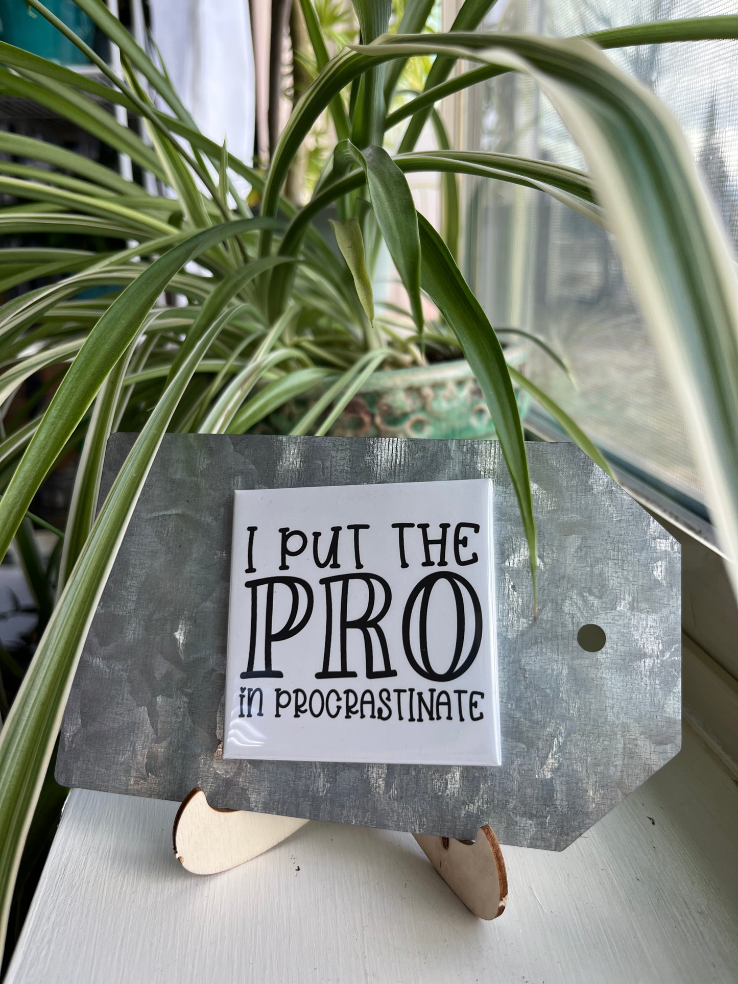 I Put The Pro In Procrastinate 2.5" Square Magnet