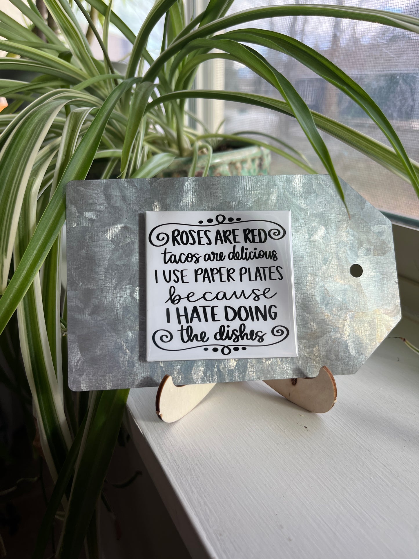 Roses Are Red Tacos Are Delicious 2.5" Square Magnet