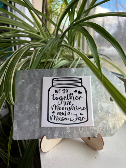 We Go Together 2.5" Square Magnet