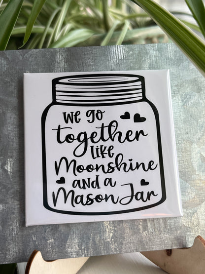 We Go Together 2.5" Square Magnet