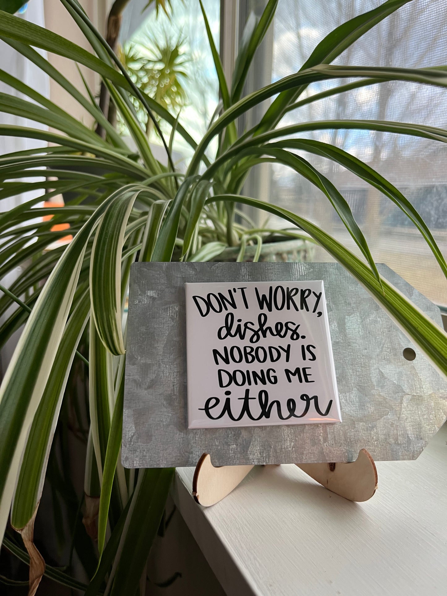 Don’t Worry Dishes 2.5" Square Magnet