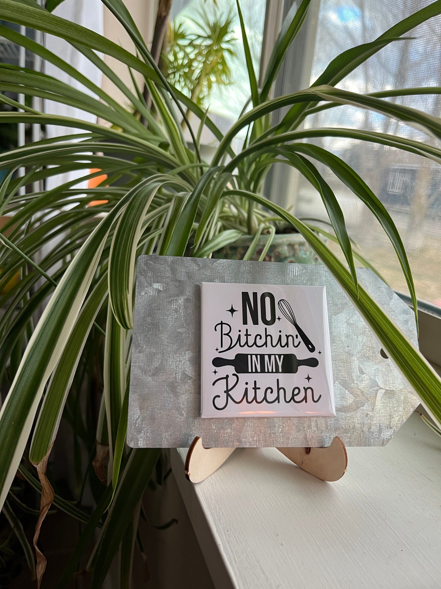 No Bitchin in My Kitchen 2.5" Square Magnet