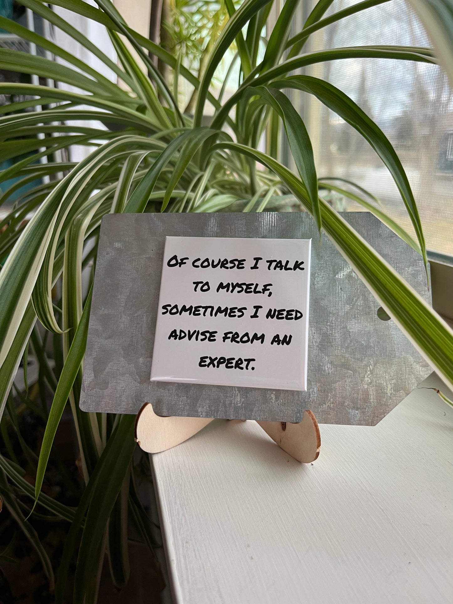 Of Couse I Talk to Myself 2.5” Square Magnet