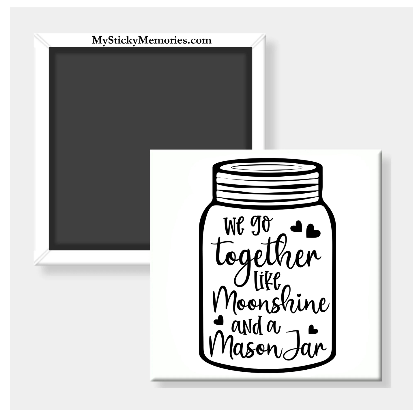 We Go Together 2.5" Square Magnet